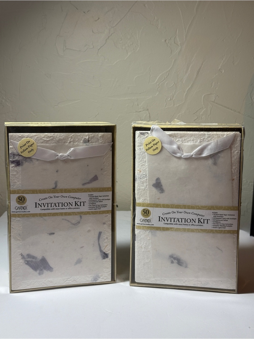 Handmade Paper/Vellum DIY Wedding/Party Invitations 2 KITS/50 PER KIT (100 TTL)